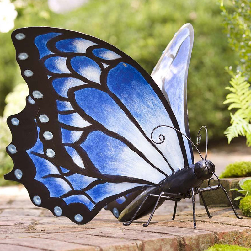 Wind & Weather Large Metal Butterfly Statue & Reviews Wayfair